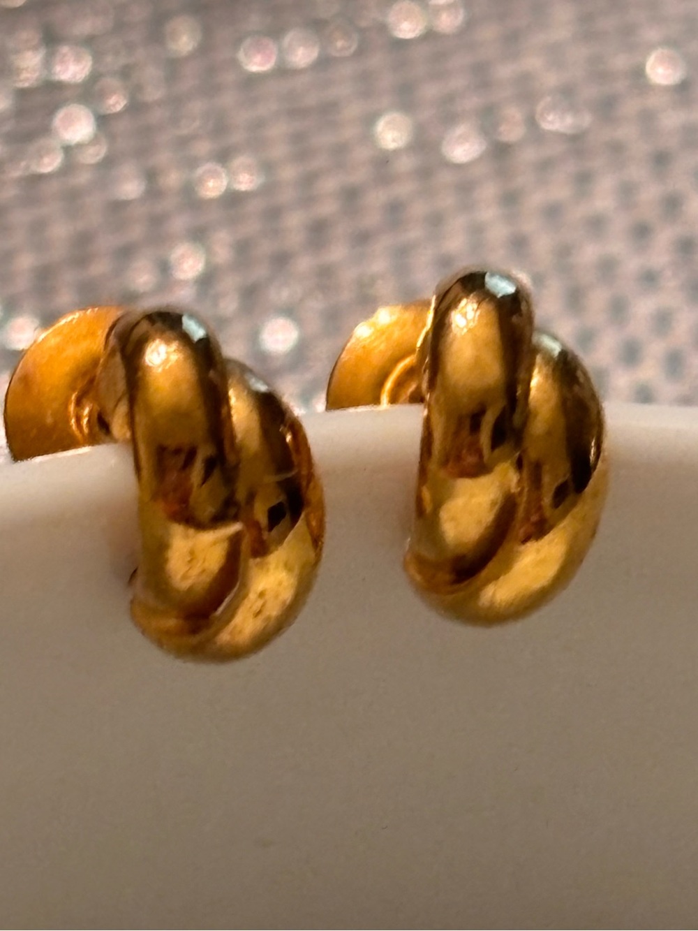 Gold-Tone Knot Stud Earrings - Elegant Women’s Jewelry tiny